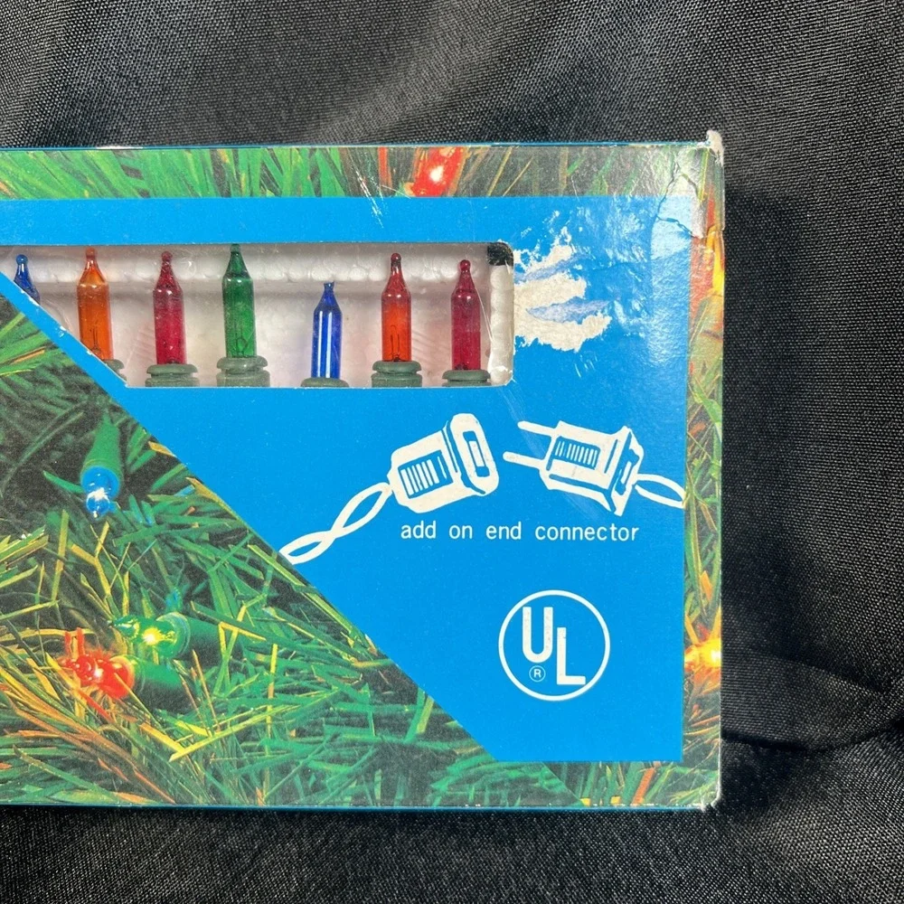 Vtg‎ Noma 35ct Multicolor Christmas String To String Light Set Indoor/outdoor